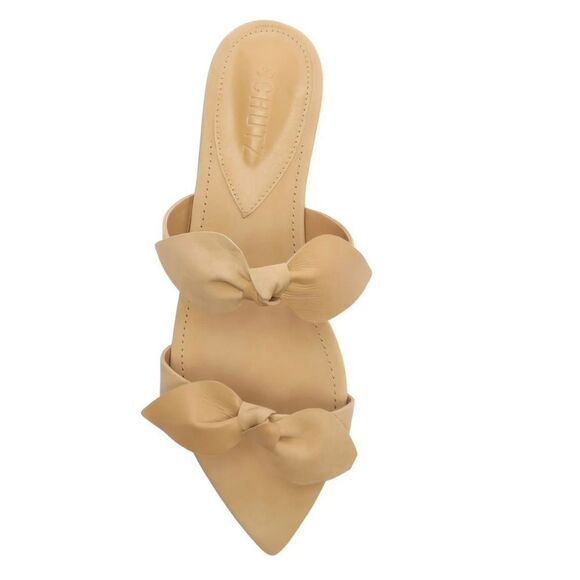 SCHUTZ Shoes - Schutz Bow Flat Leather Sandals NIB 7.5